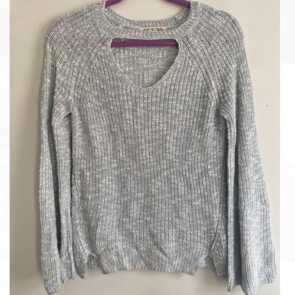 Pink Rose Cut-out Sweater